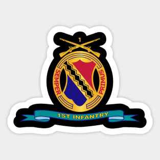 1st Infantry Regiment  w Br - Ribbon Sticker